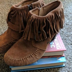 Born Fringe Ankle Booties